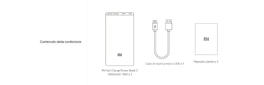 10000 mAh Mi 18W Power Bank 3 Black - immagine 9